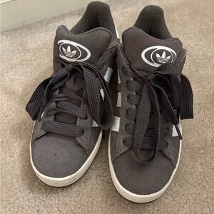 Adidas Women's Charcoal and White Campus Sneakers